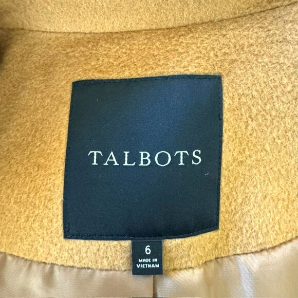 TALBOTS CAMEL WOOL BLEND COAT JACKET SIZE 6 NWOT MRSP $269/$179 - Picture 14 of 14